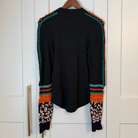 NWT! Free People Women’s Large Switch It Up Cuff Embroidered Thermal Top - Picture 3 of 7